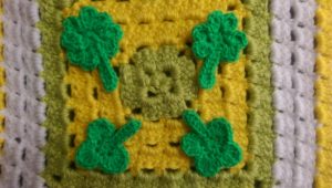 Lucky Free 4 Leaf Clover Crochet Dishcloth Pattern