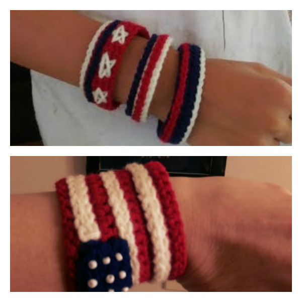American Flag Bracelet Cuff