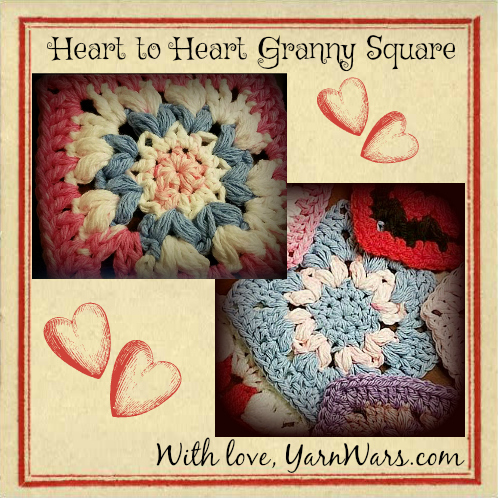 Crochet Heart Granny Square Pattern 