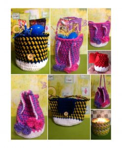 free crochet easter basket and bag pattern
