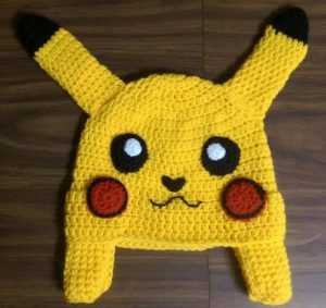 pikachu pokemon inspired crochet hat