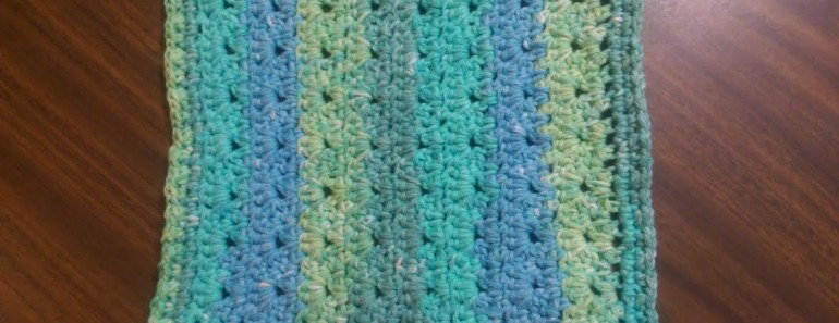YarnWars March Pattern Pick – Textured V Stitch Crochet Dishcloth
