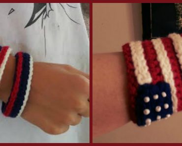 Independence Day American Flag Bracelet & Cuff – New FREE YarnWars Crochet Pattern!