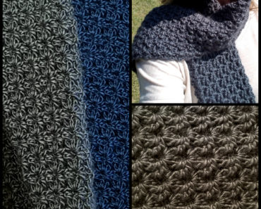Stormy Waters Crochet Infinity Scarf Pattern